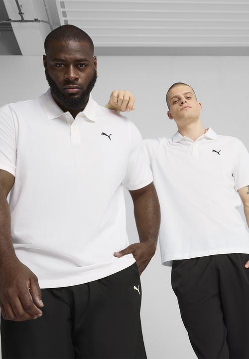 PUMA - ESS Small Puma Logo Pique Polo M - PUMA White