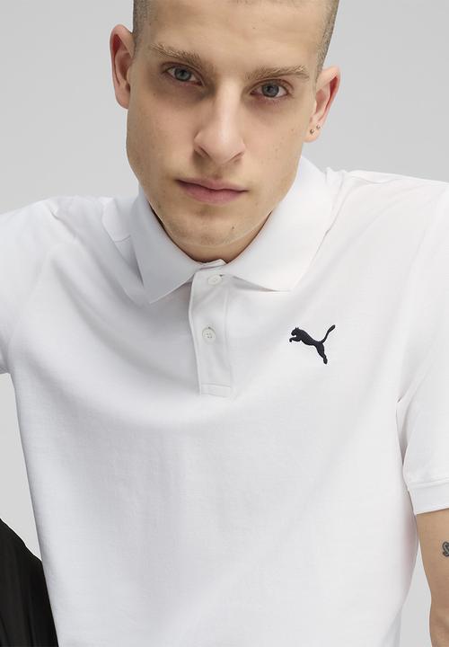 PUMA - ESS Small Puma Logo Pique Polo M - PUMA White
