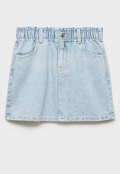 MANGO - Skirt cindy8 - open blue
