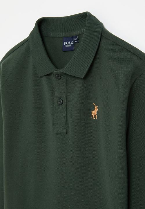 POLO - Boys robert long sleeve golfer - forest green