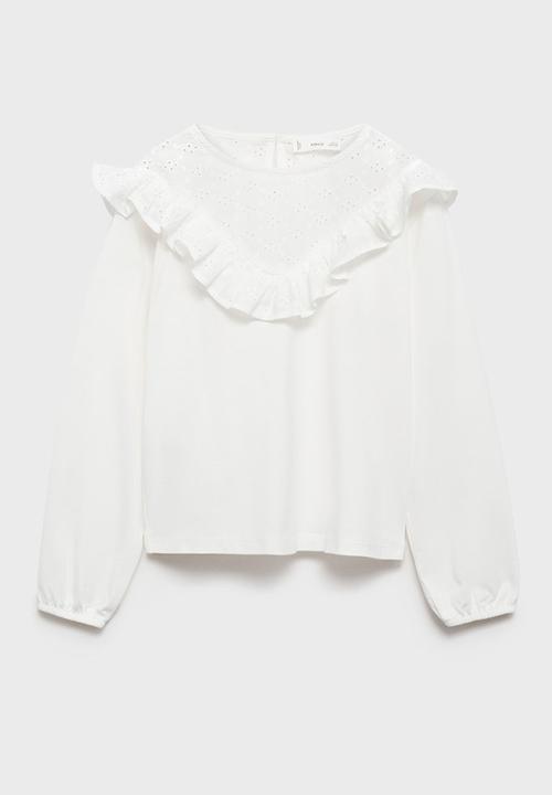 MANGO - T-shirt puri - natural