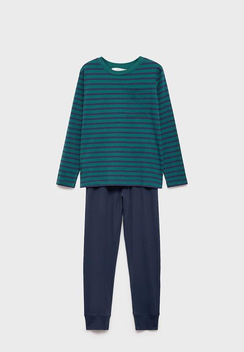 MANGO - Pyjama steven - green