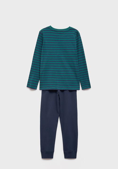 MANGO - Pyjama steven - green