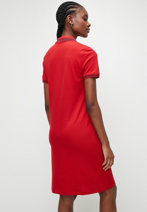 POLO - Wmn leah short sleeve golfer dress - red