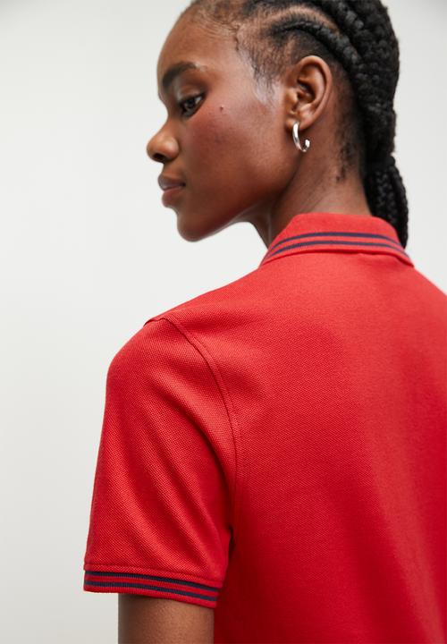 POLO - Wmn leah short sleeve golfer dress - red