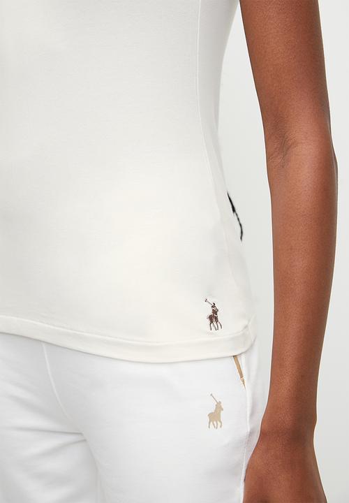POLO - Wmn ash short sleeve logo T-shirt - off white