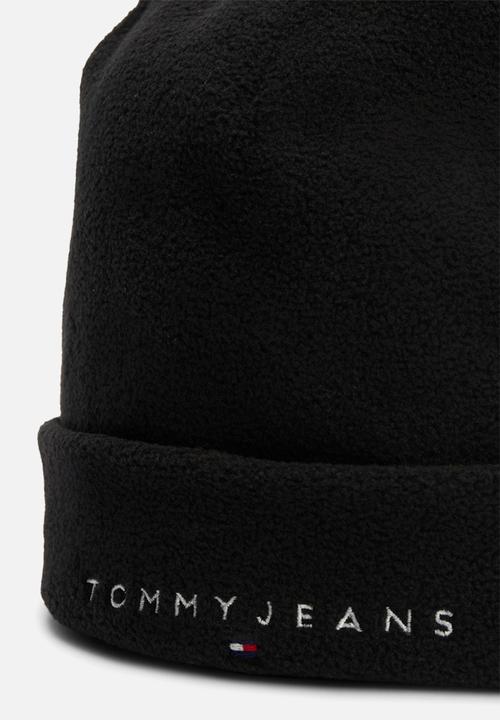 Tommy Hilfiger - Tjm Linear Logo Fleece Beanie - Black