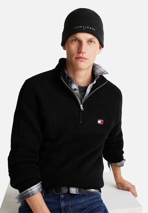 Tommy Hilfiger - Tjm Linear Logo Fleece Beanie - Black