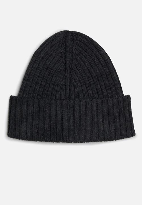 Tommy Hilfiger - Th Monotype Patch Cotton Beanie - Black