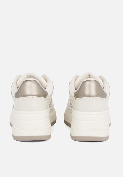 Tommy Hilfiger - Retro flatform leather sneaker - newsprint