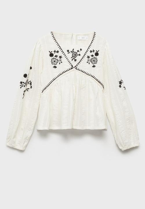 MANGO - Blouse camelia - white