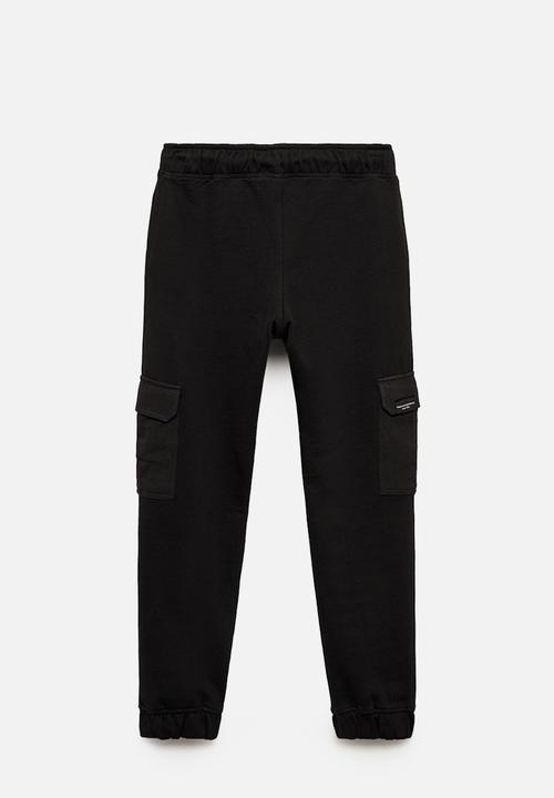 MANGO - Joggers cargo8 - black