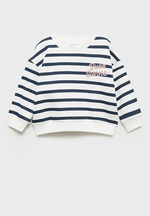 MANGO - Sweatshirt giorno - navy & white