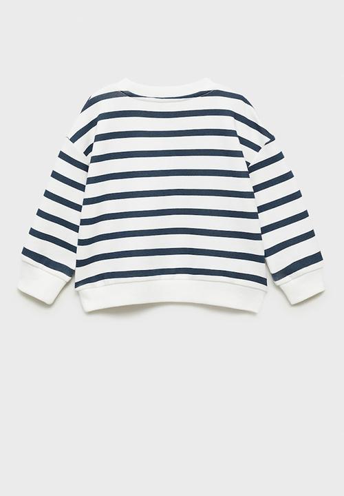 MANGO - Sweatshirt giorno - navy & white