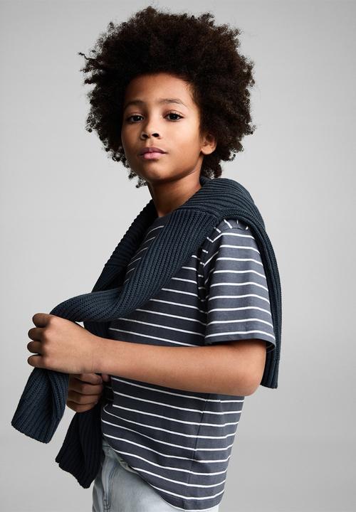 MANGO - T-shirt peak - dark grey
