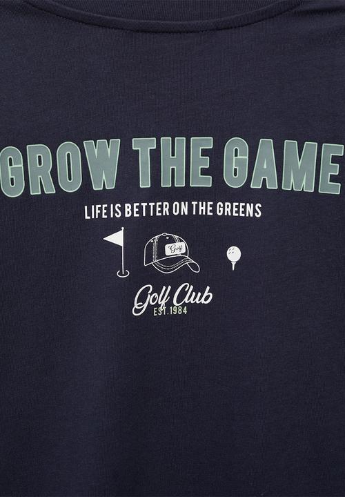 MANGO - T-shirt grow - navy