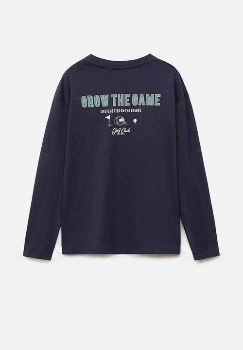 MANGO - T-shirt grow - navy