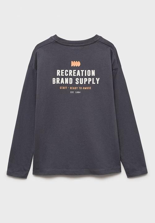 MANGO - T-shirt jeep - dark grey