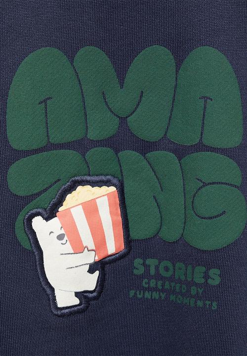 MANGO - Sweatshirt stories - navy