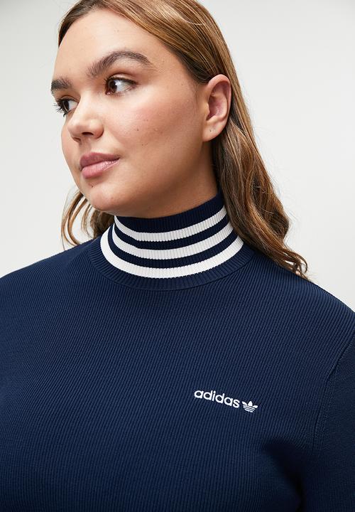 adidas Originals - Plus Crop Turtleneck - night Indigo/Off White
