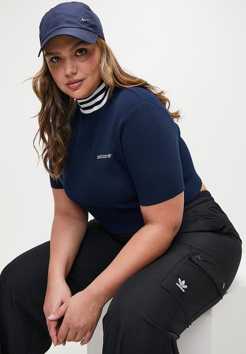 adidas Originals - Plus Crop Turtleneck - night Indigo/Off White
