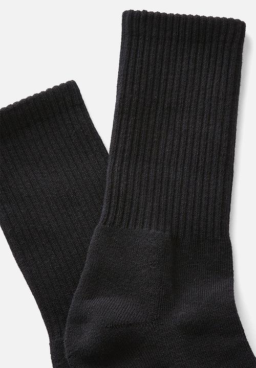 Cotton On - 3 Pack Essential Socks - Black