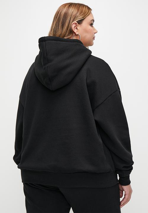 Cotton On - Plus Classic Fleece Hoodie Sweatshirt - Black