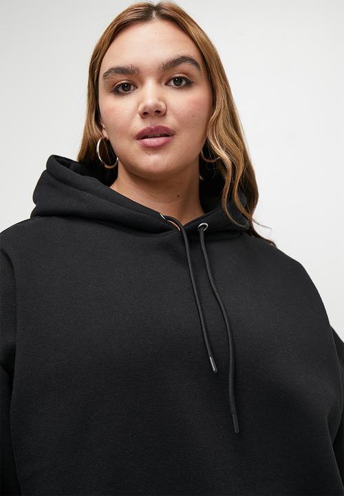 Cotton On - Plus Classic Fleece Hoodie Sweatshirt - Black