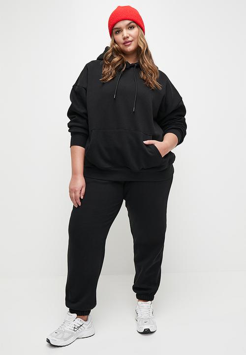 Cotton On - Plus Classic Fleece Hoodie Sweatshirt - Black