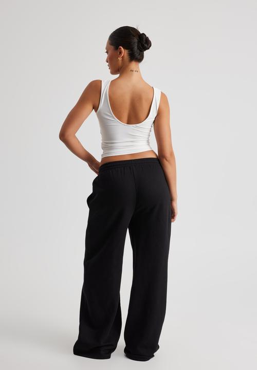 Classic Wide Leg Trackpant - Black