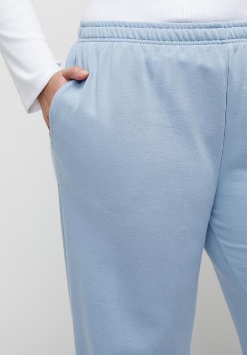 Cotton On - Plus Classic Fleece Wide Leg Sweatpant - Dusk Blue