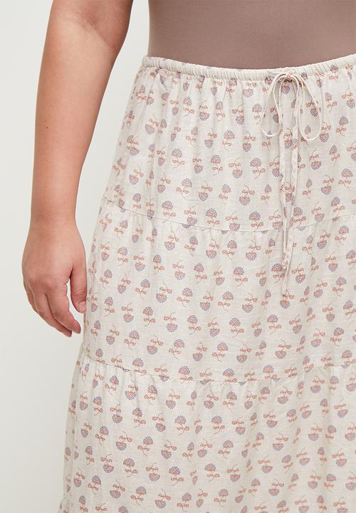 Cotton On - Plus Haven Multi Tiered Maxi Skirt - Pasiley Stone Haven