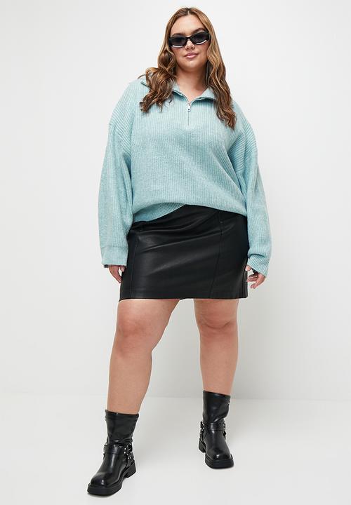 Cotton On - Plus Luxe Half Zip Pullover - Whisper Blue