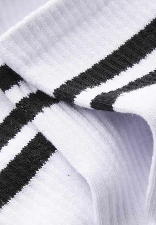 Cotton On - 3 Pack Essential Socks - White/Sport Stripe