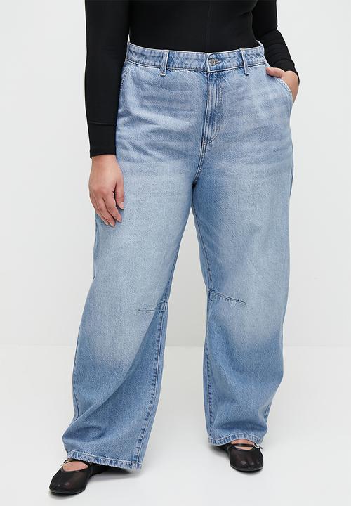 Cotton On - Plus Barrel Jean - Saltwater Blue