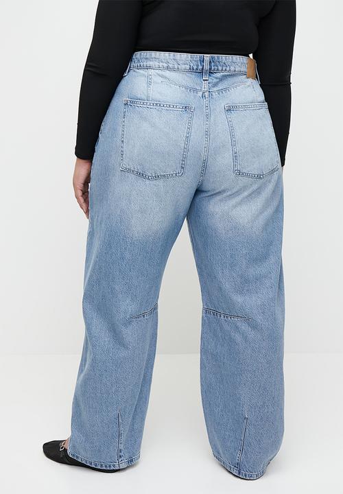 Cotton On - Plus Barrel Jean - Saltwater Blue