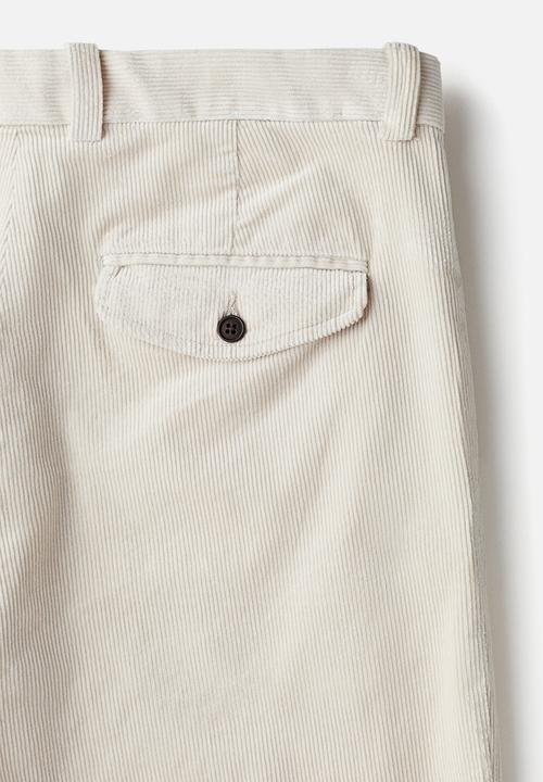 H&M - Regular fit corduroy trousers - light beige