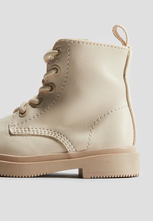 H&M - Lace-up boots - beige