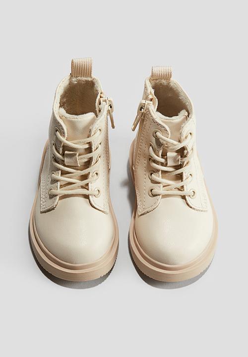 H&M - Lace-up boots - beige