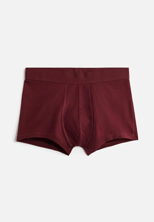 3-Pack short trunks with lycra® - burgundy - 1086589019