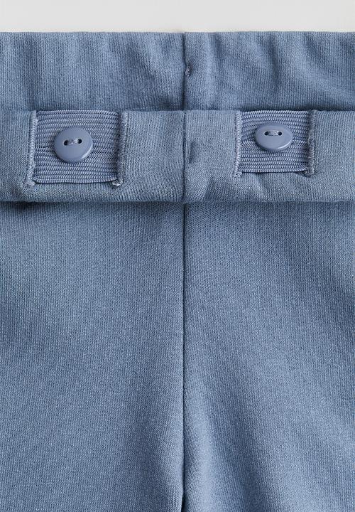 H&M - Leggings - light dusty blue hearts 