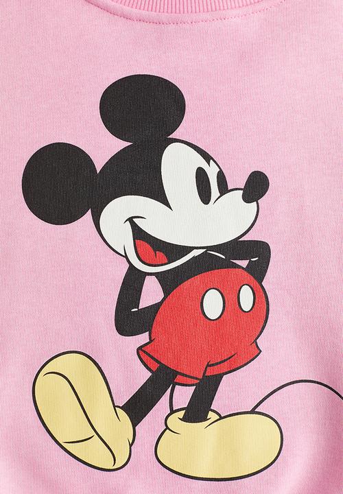 H&M - Printed sweatshirt - pink mickey mouse