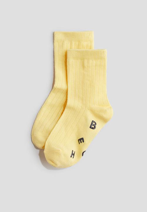 H&M - 5-Pack anti-slip socks - light blue/light pink