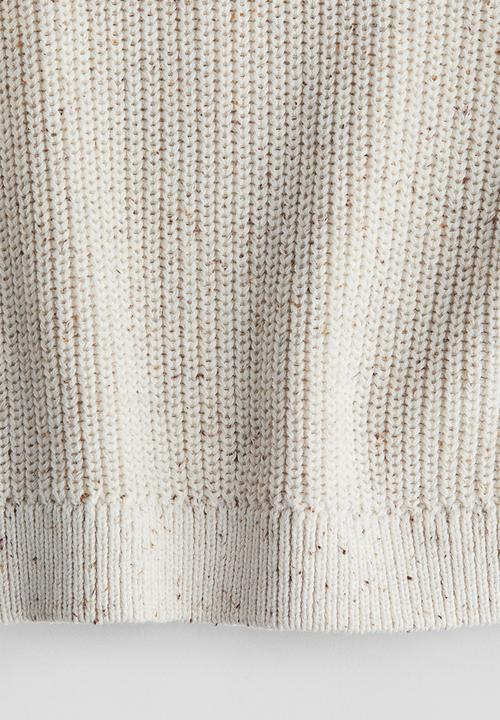 H&M - Rib-knit cotton jumper - light beige