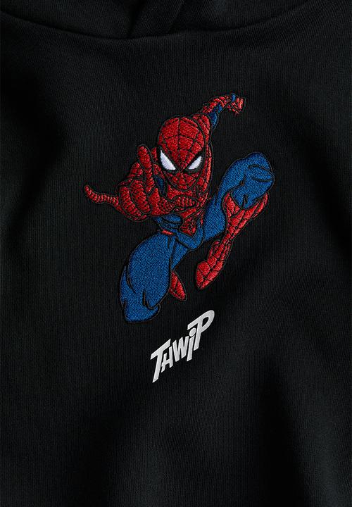 H&M - Printed hoodie - black spider-man