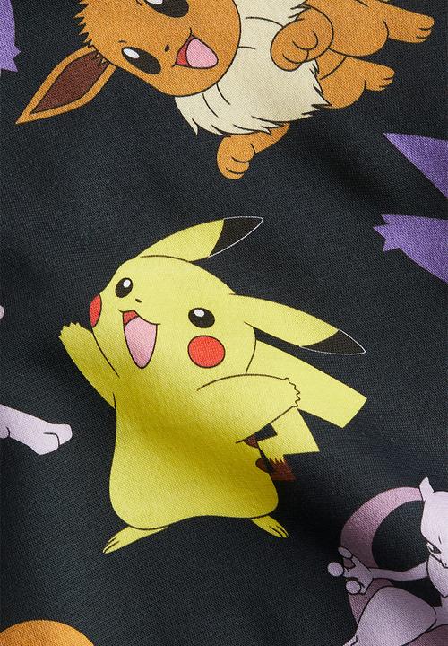 H&M - Printed hoodie - black pokémon