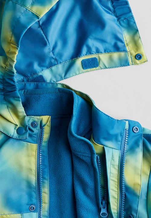 H&M - Water-repellent 3-in-1 jacket - blue green patterned