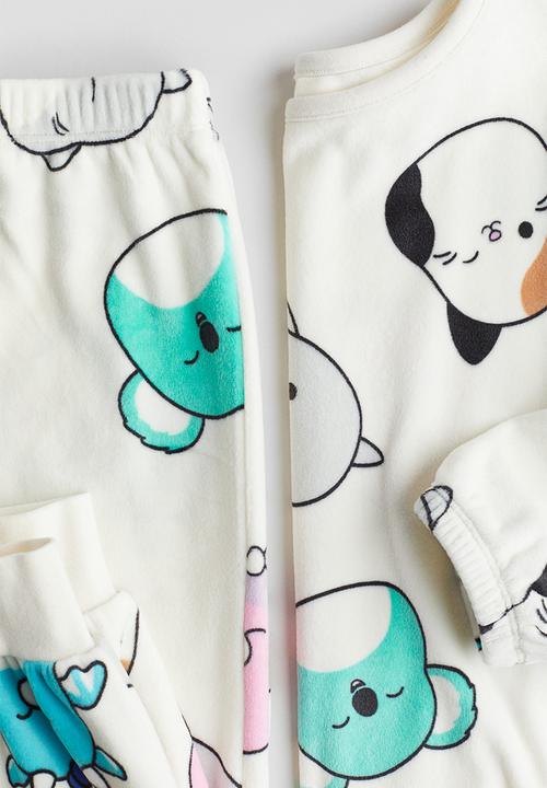 H&M - Printed velour pyjamas - white squishmallows