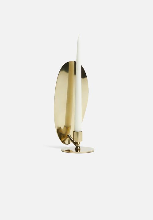 H&M - Metal candlestick - gold-coloured