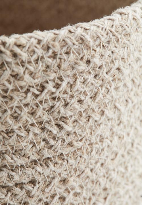 H&M - Small cotton storage basket - light beige